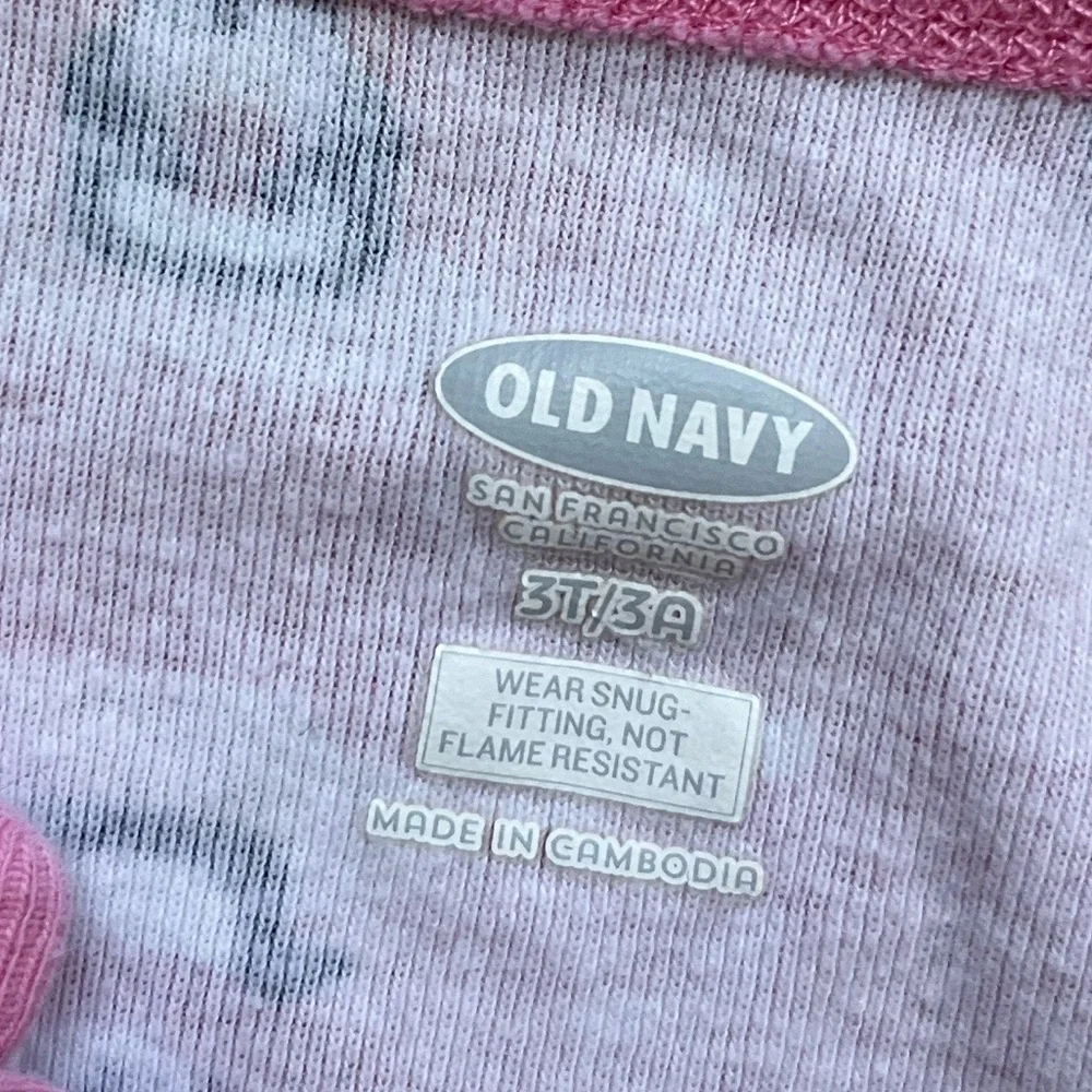 Old Navy Pink Penguin Zip Up Pajamas Footless Size 3T Girls